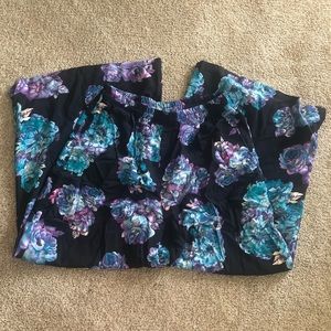 floral beach flowy pants